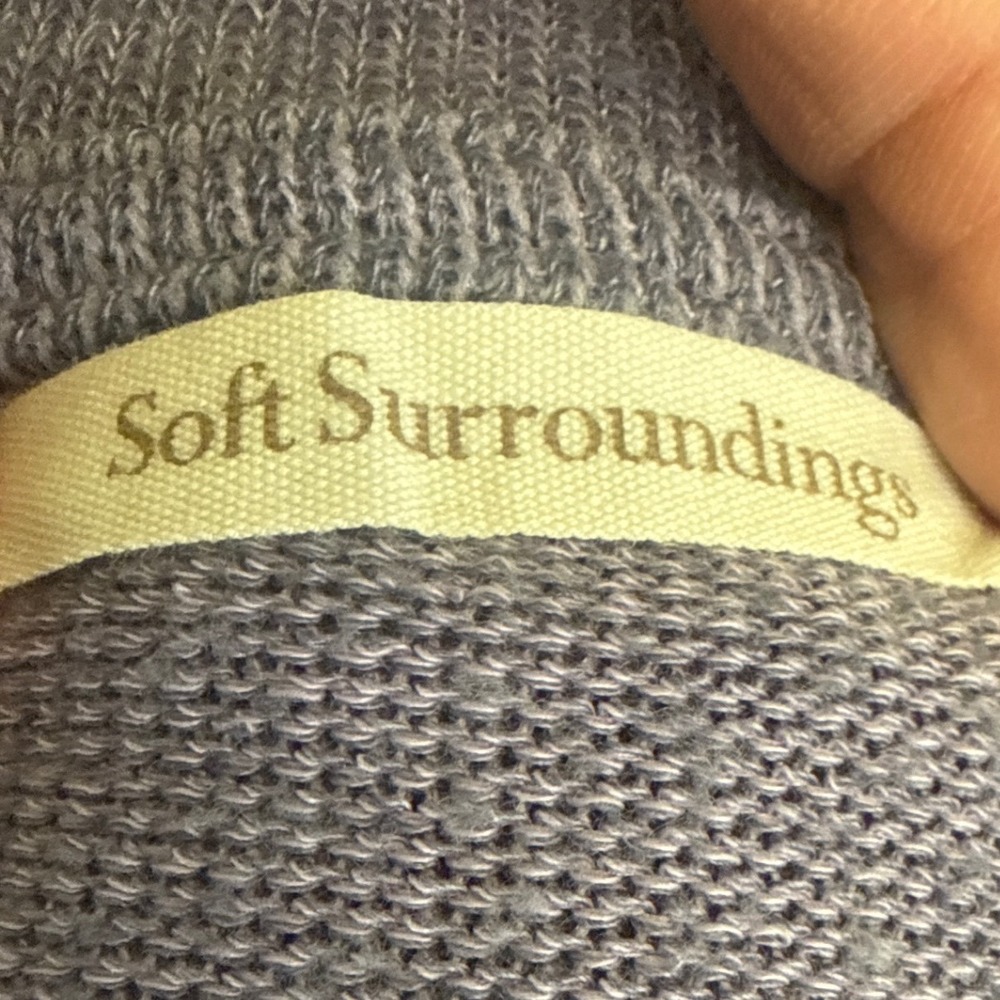 Soft Surroundings Purple Ribbed Knit Hooded Sleeveless Cardigan Vest 1X 5CK82 - Picture 3 of 5